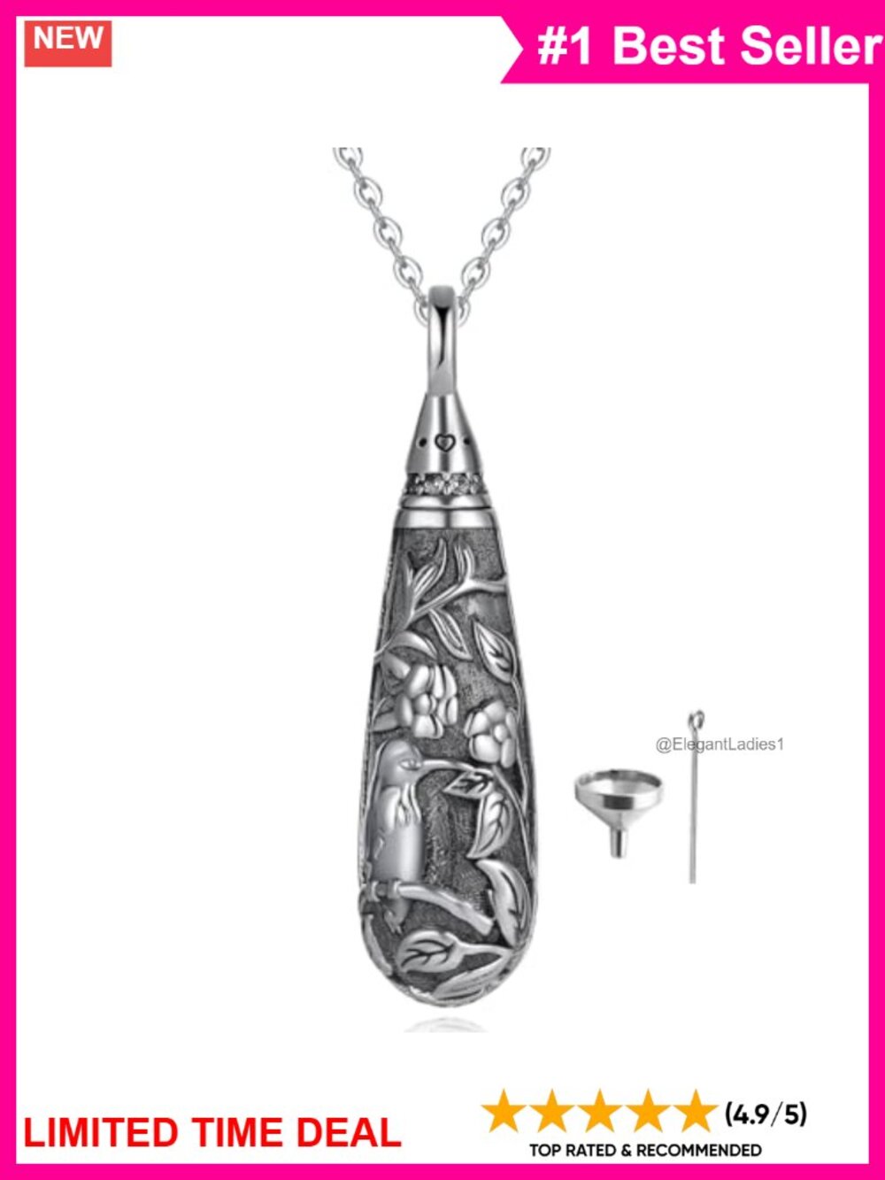 S925 Sterling Silver Urn Necklace Tree of Life Celtic Ashes Pendant Memorial